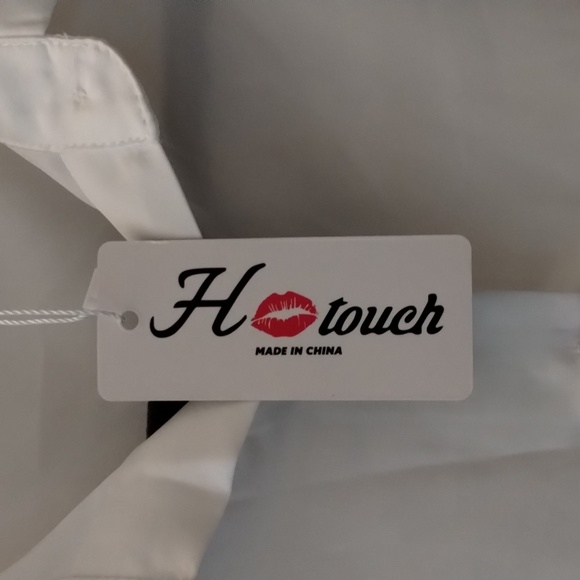 Satin pure White Button-Up Blouse size S NWT - Picture 2 of 5